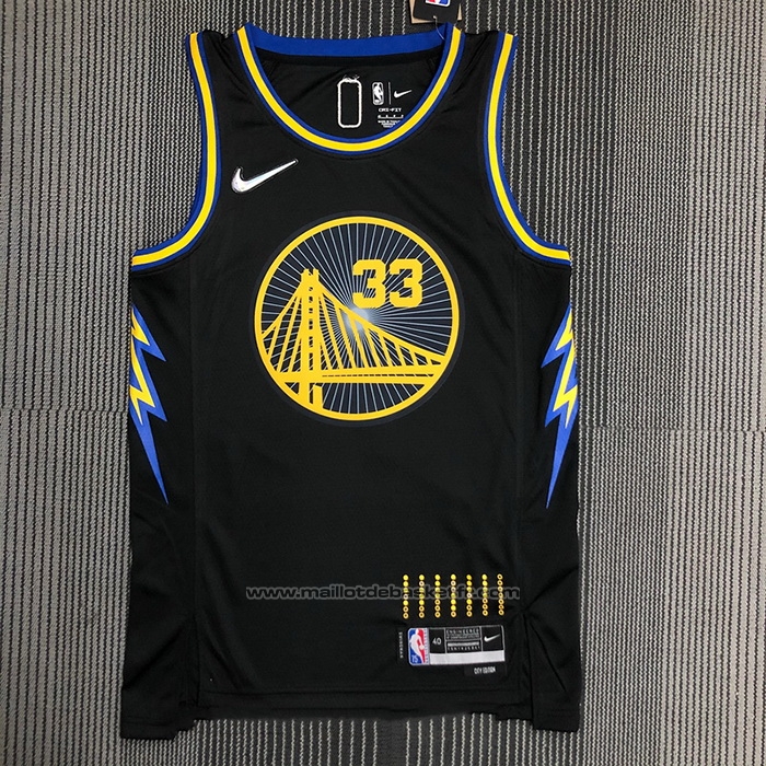 Maillot Golden State Warriors James Wiseman #33 Ville 2021-22 Noir